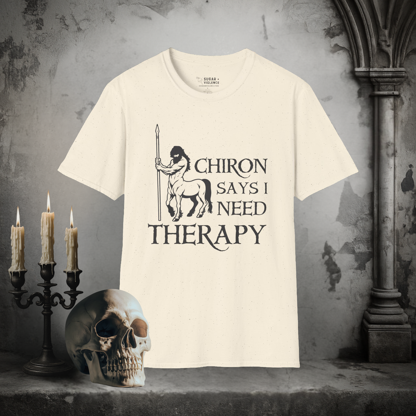 Chiron Says I Need Therapy – Mythology Dark Humor Tee