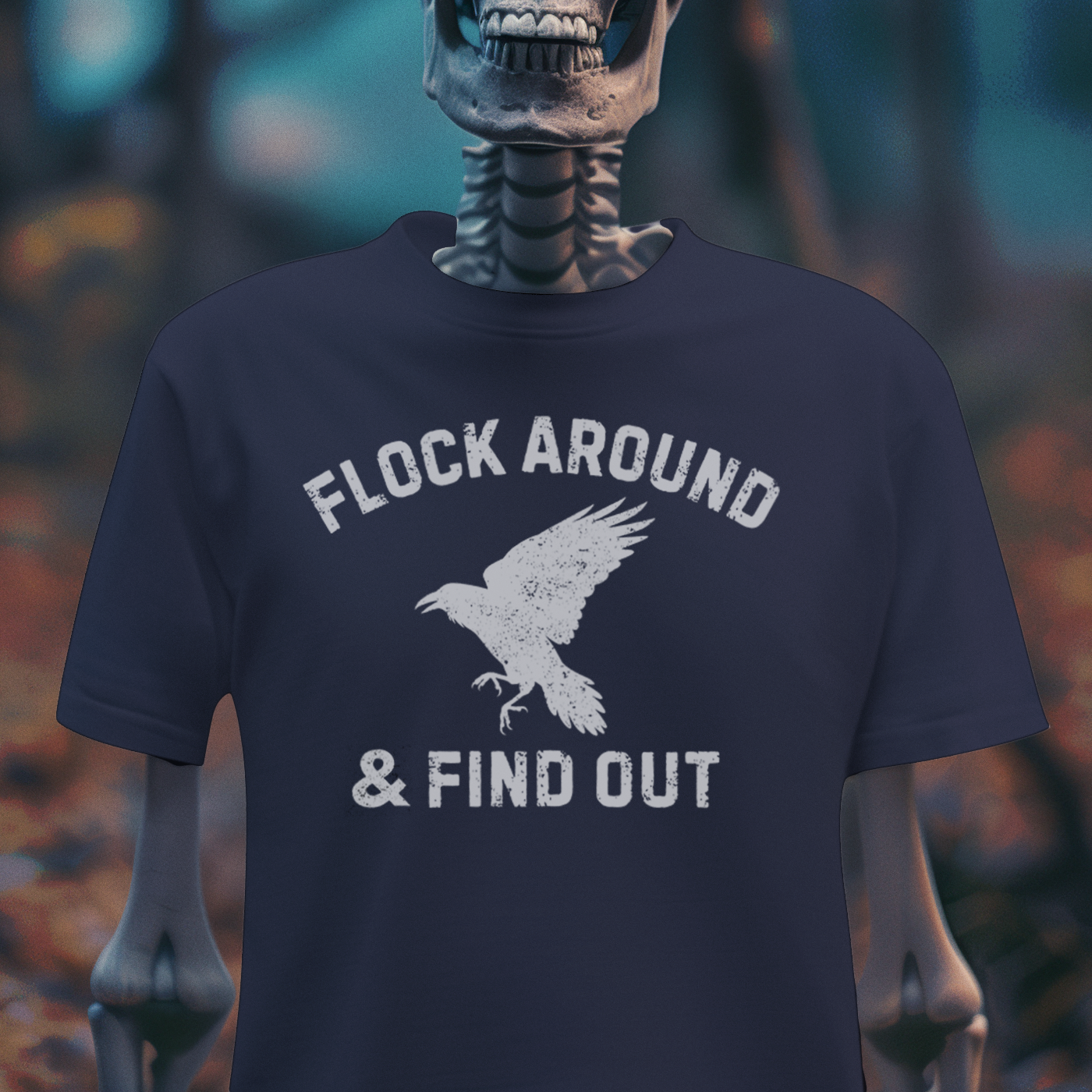 Flock Around & Find Out – Gothic Raven Graphic Tee