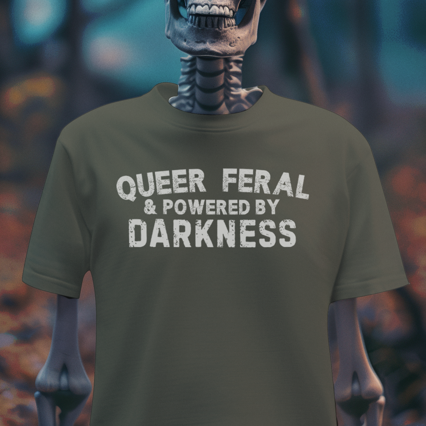 Queer, Feral & Powered by Darkness – Pride Gothic Tee