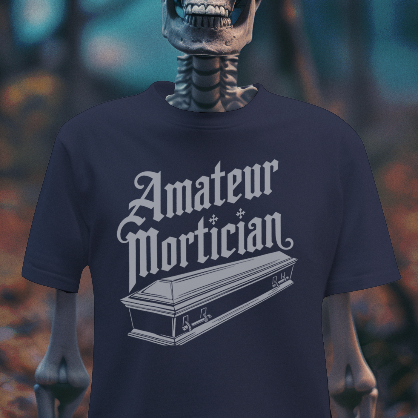 Amateur Mortician – Dark Humor Coffin Graphic Tee