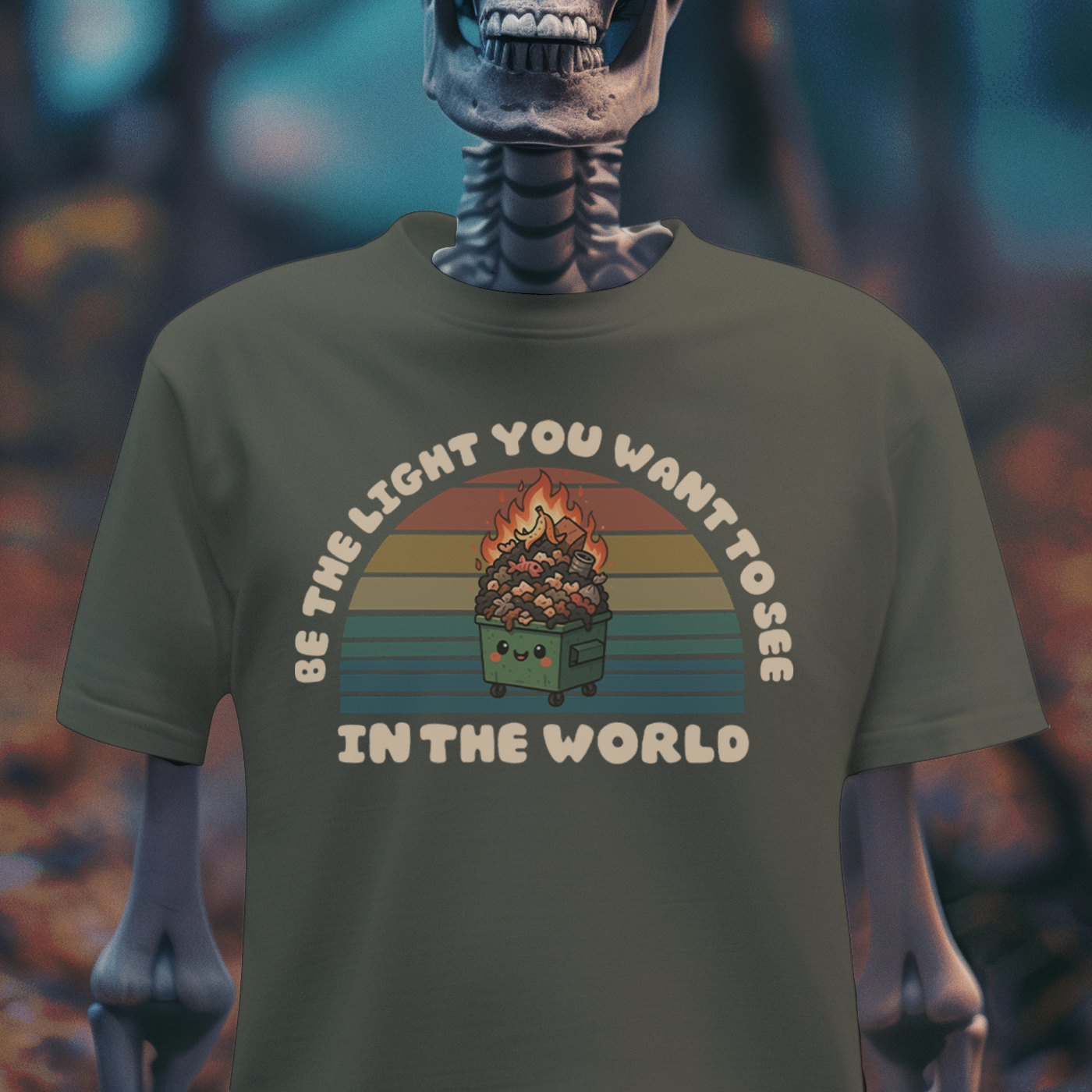 BE THE LIGHT – Dumpster Fire Tee