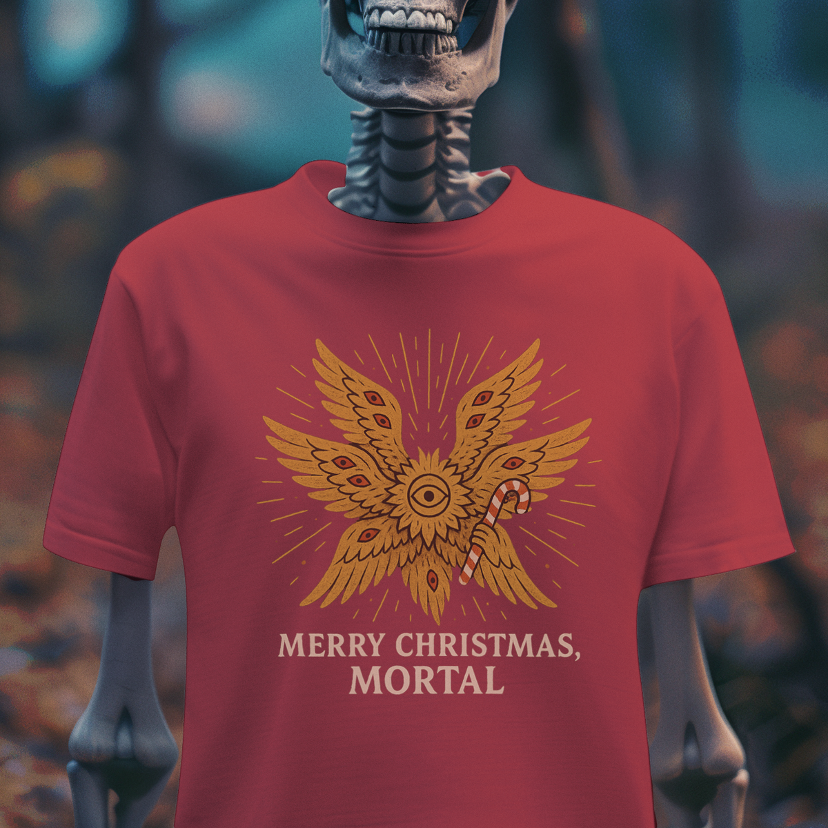 Seraphim Merry Christmas – Gothic Celestial Holiday T-Shirt