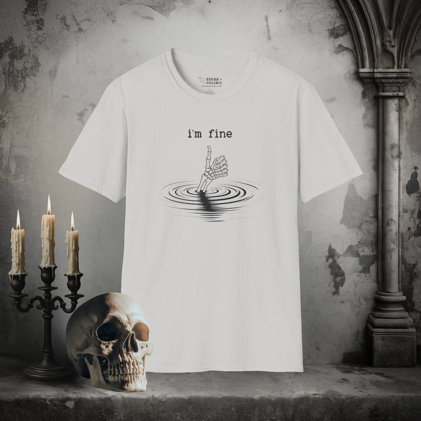 I'm Fine – Dark Humor Spiral T-Shirt