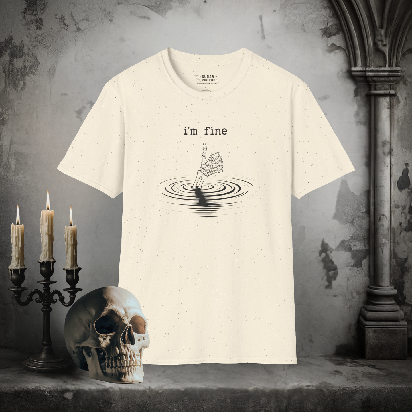 I'm Fine – Dark Humor Spiral T-Shirt