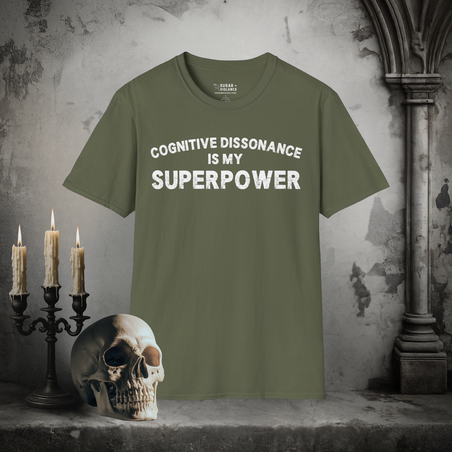 Cognitive Dissonance Is My Superpower – Dark Humor Tee