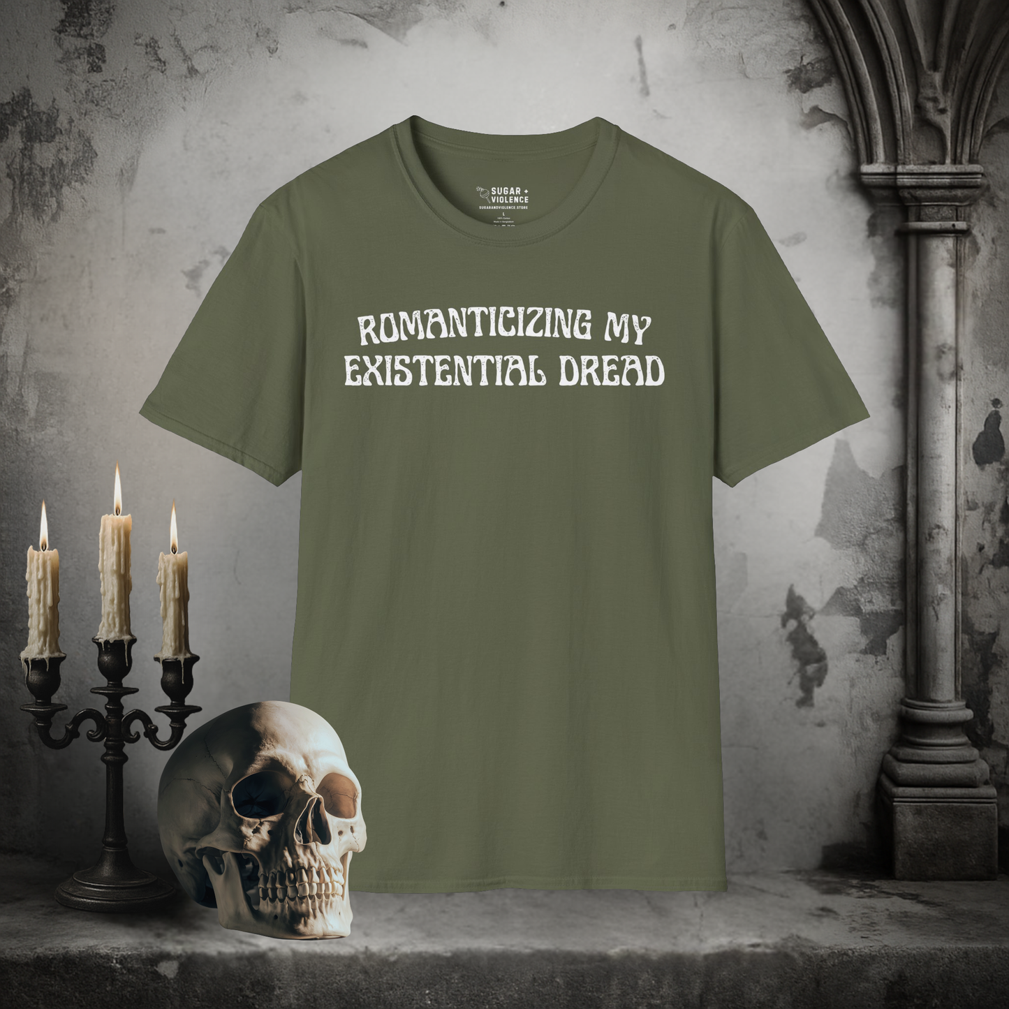 Romanticizing My Existential Dread – Goth Aesthetic Mood Tee