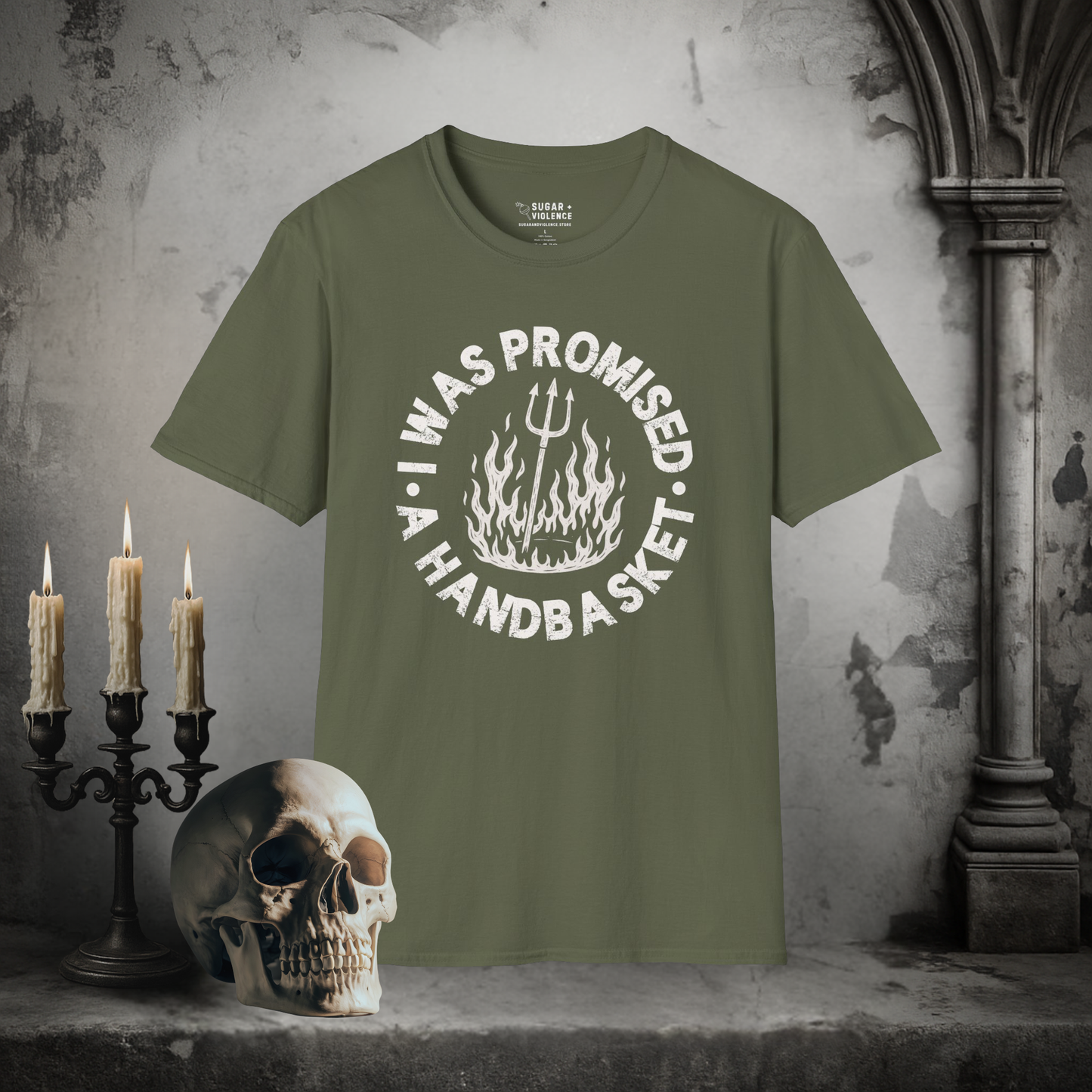 I Was Promised a Handbasket – Hellbound Humor Tee