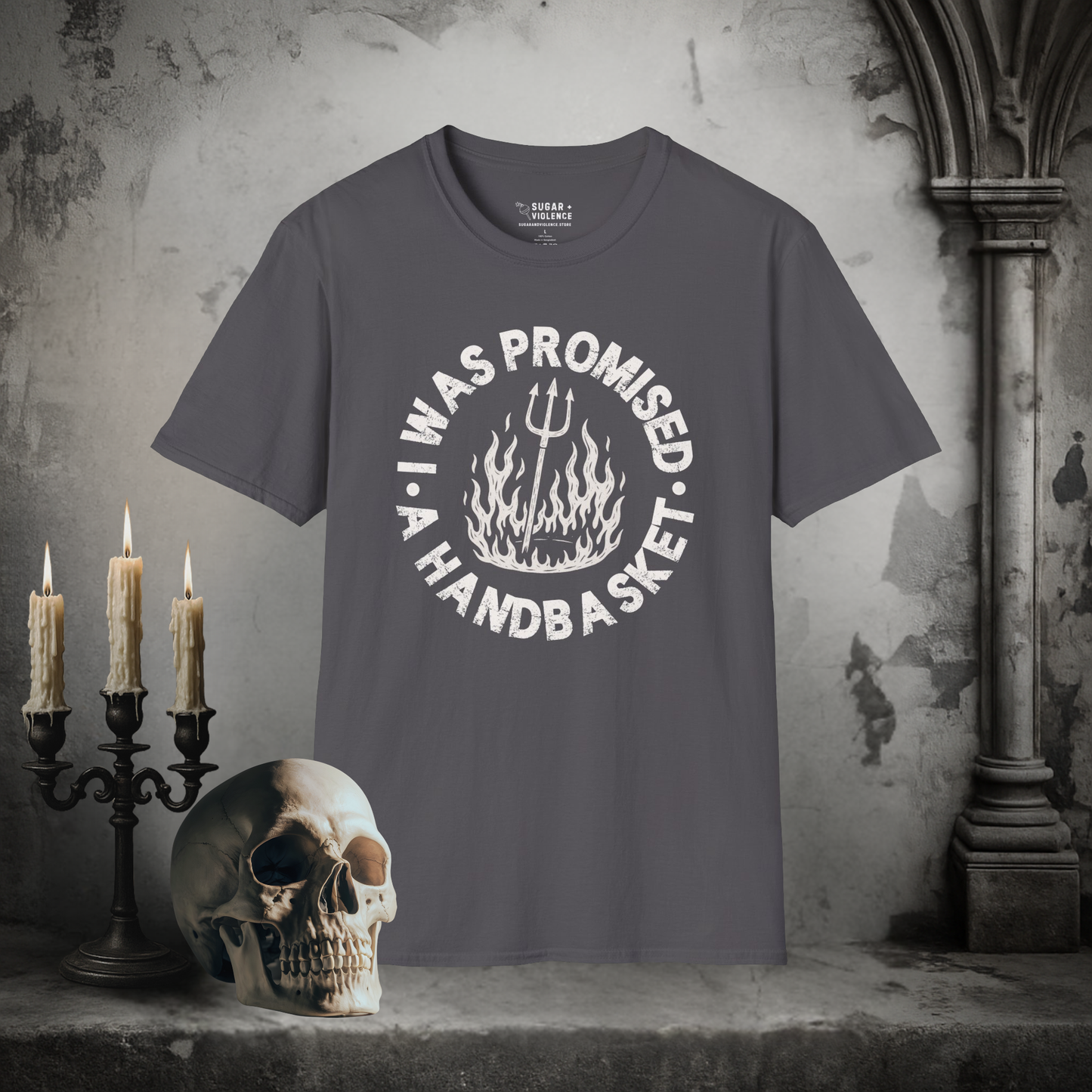 I Was Promised a Handbasket – Hellbound Humor Tee