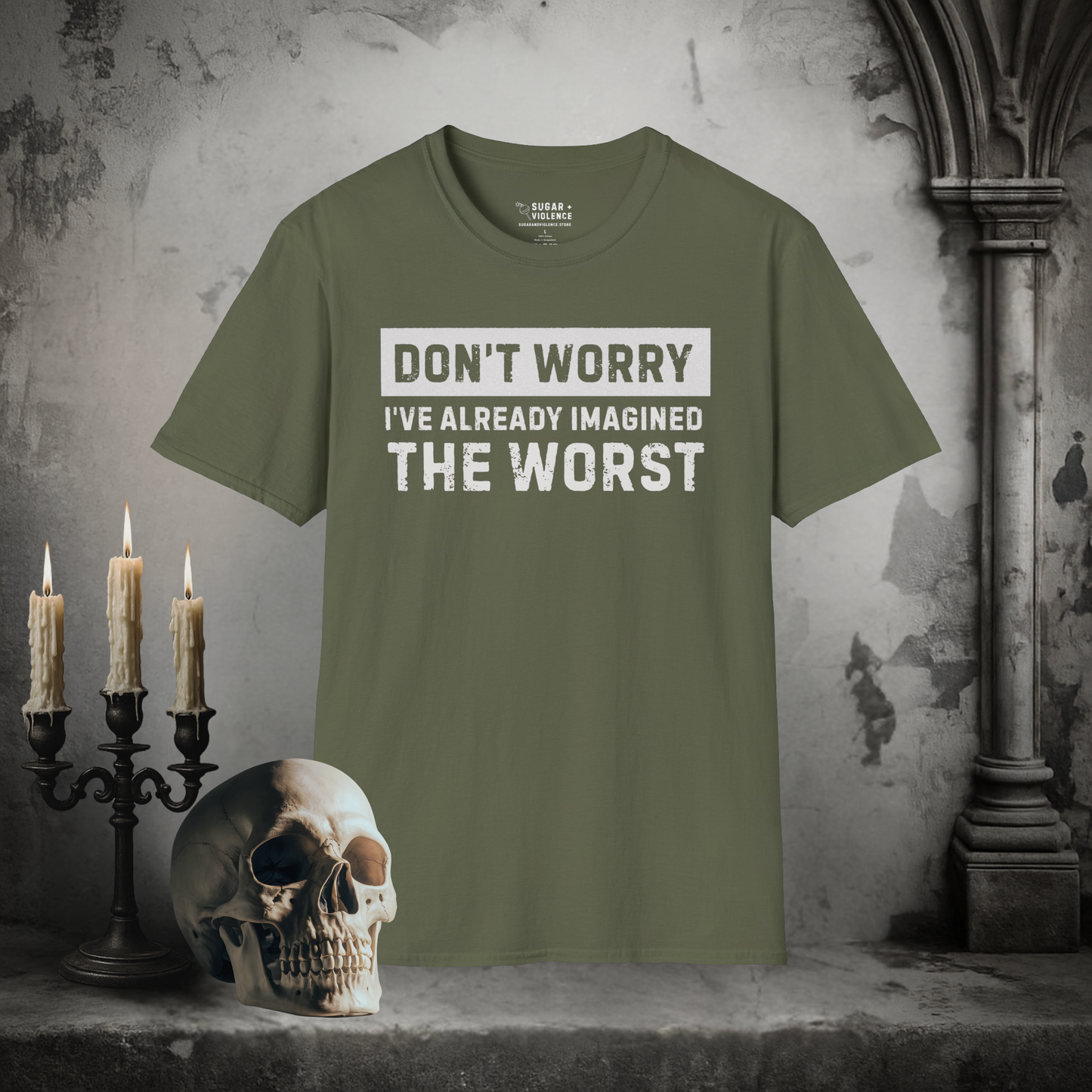 Don’t Worry, I’ve Already Imagined the Worst – Anxiety Humor Tee