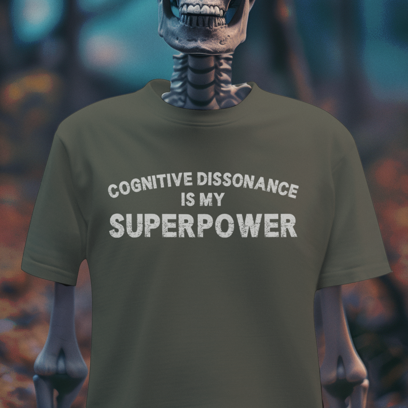 Cognitive Dissonance Is My Superpower – Dark Humor Tee