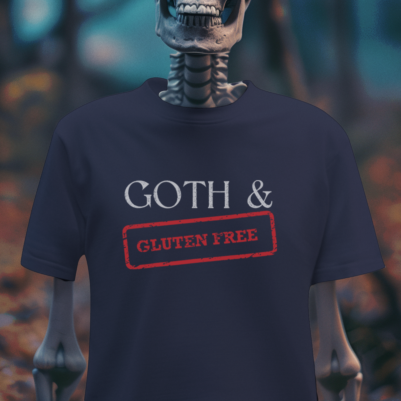 Goth & Gluten Free – Dark Humor Cannibalism Joke Tee
