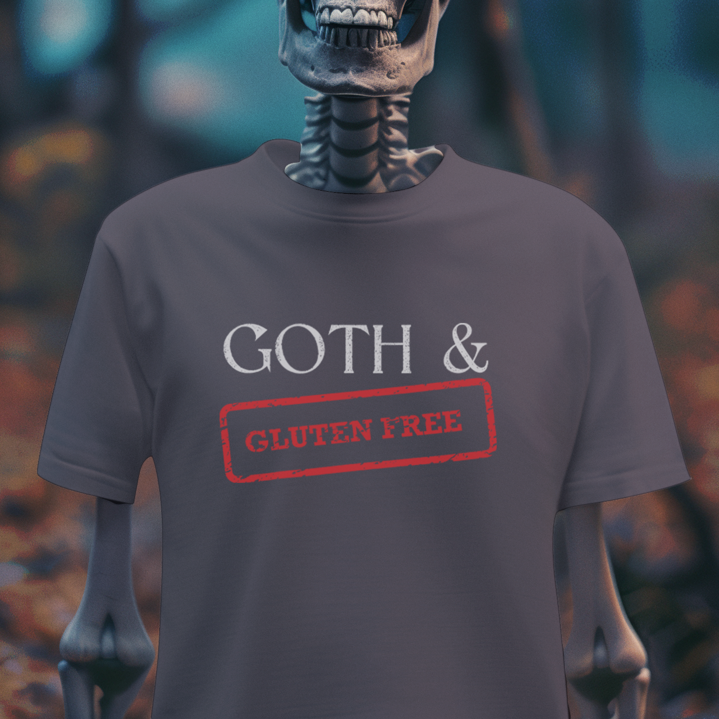 Goth & Gluten Free – Dark Humor Cannibalism Joke Tee