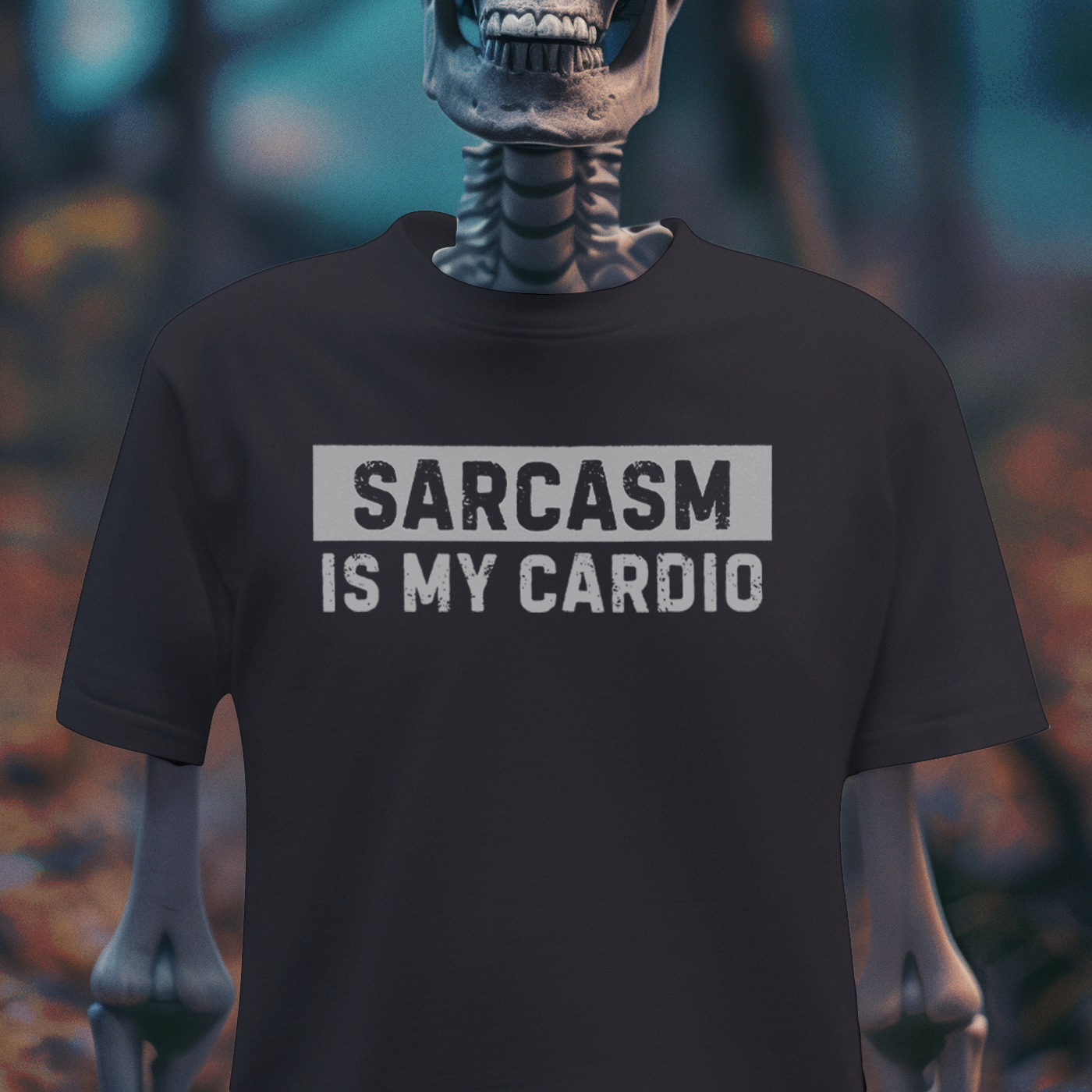 Sarcasm Is My Cardio – Dark Humor Fitness Tee