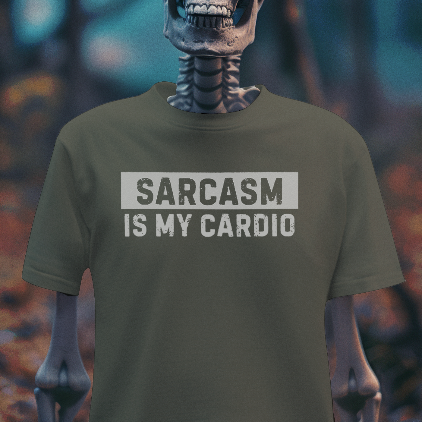 Sarcasm Is My Cardio – Dark Humor Fitness Tee