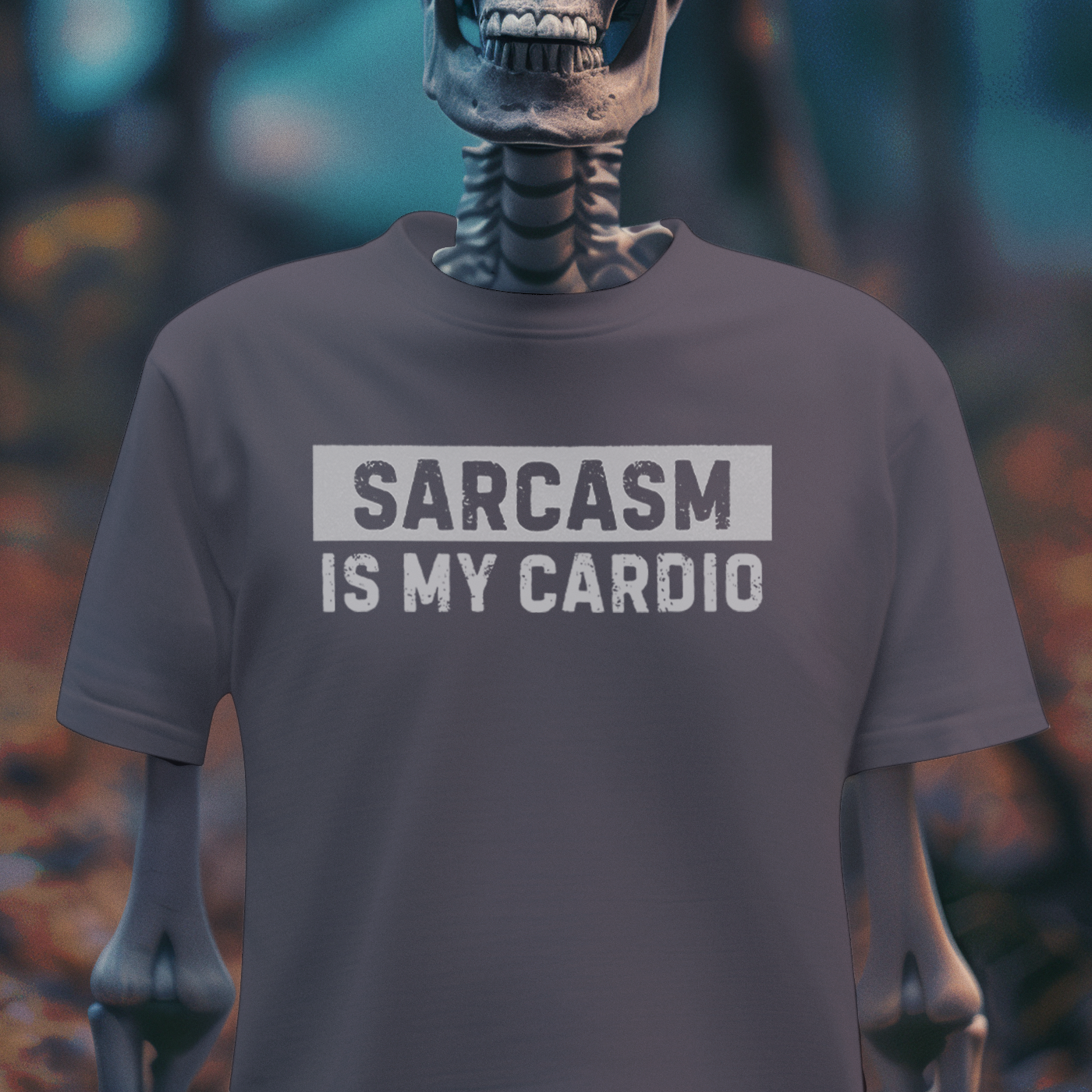 Sarcasm Is My Cardio – Dark Humor Fitness Tee