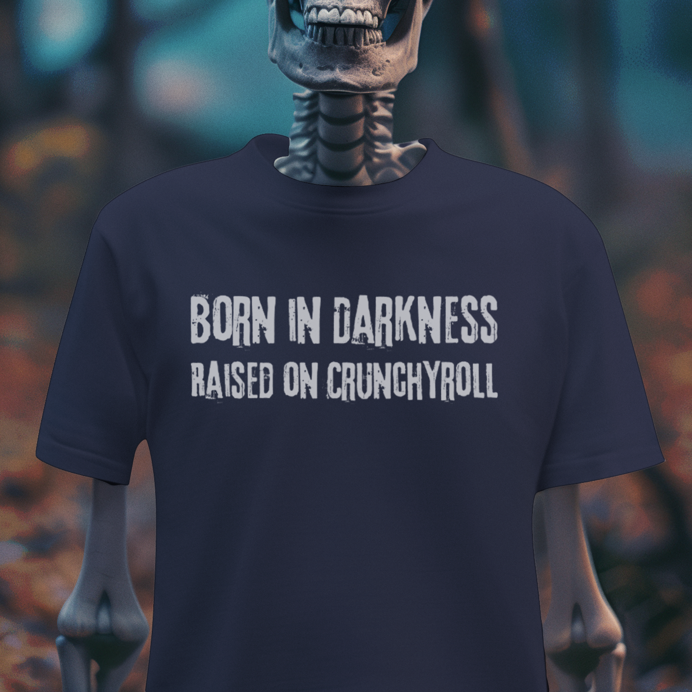 Born in Darkness, Raised on Crunchyroll – Gothic Anime Lover T-Shirt