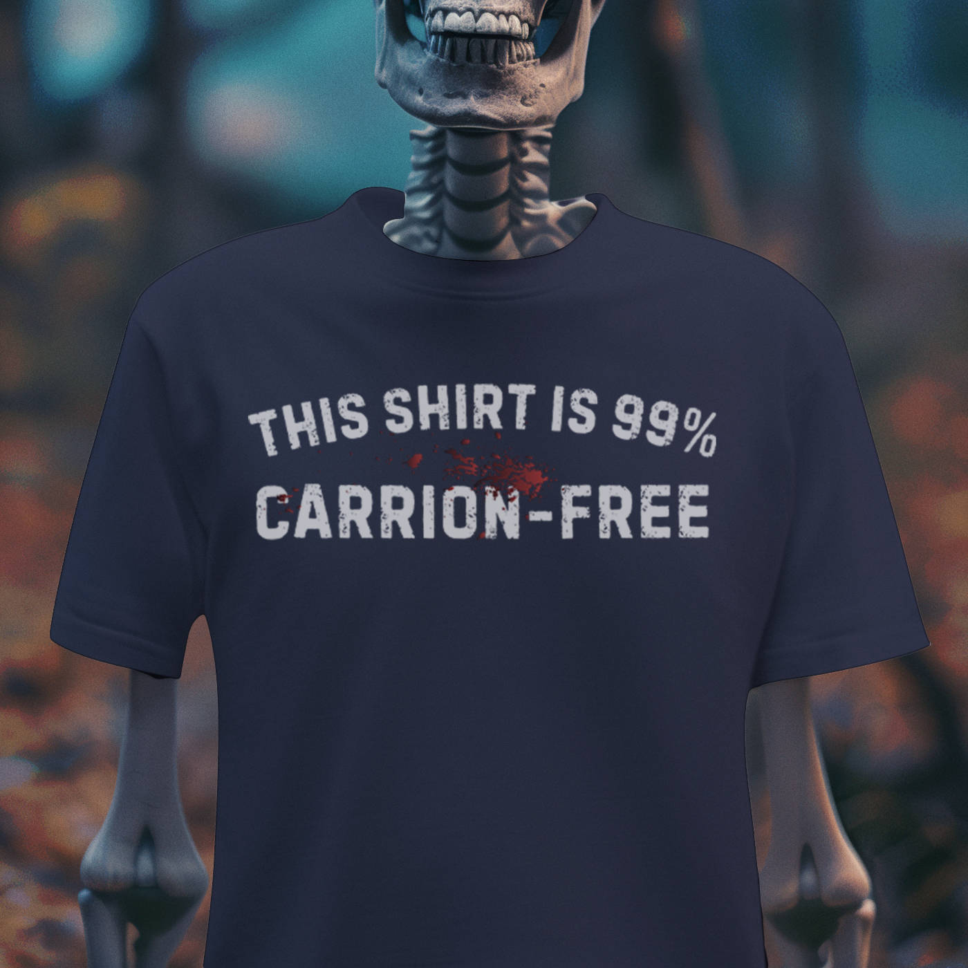 This Shirt Is 99% Carrion-Free – Dark Humor Gothic T-Shirt