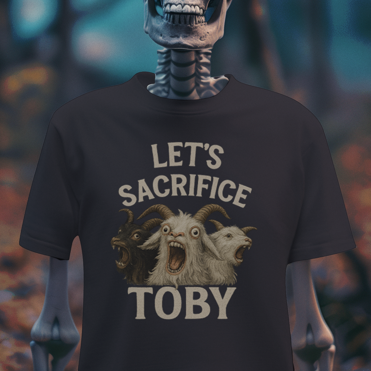 Let’s Sacrifice Toby – Dark Humor Retro Horror T-Shirt
