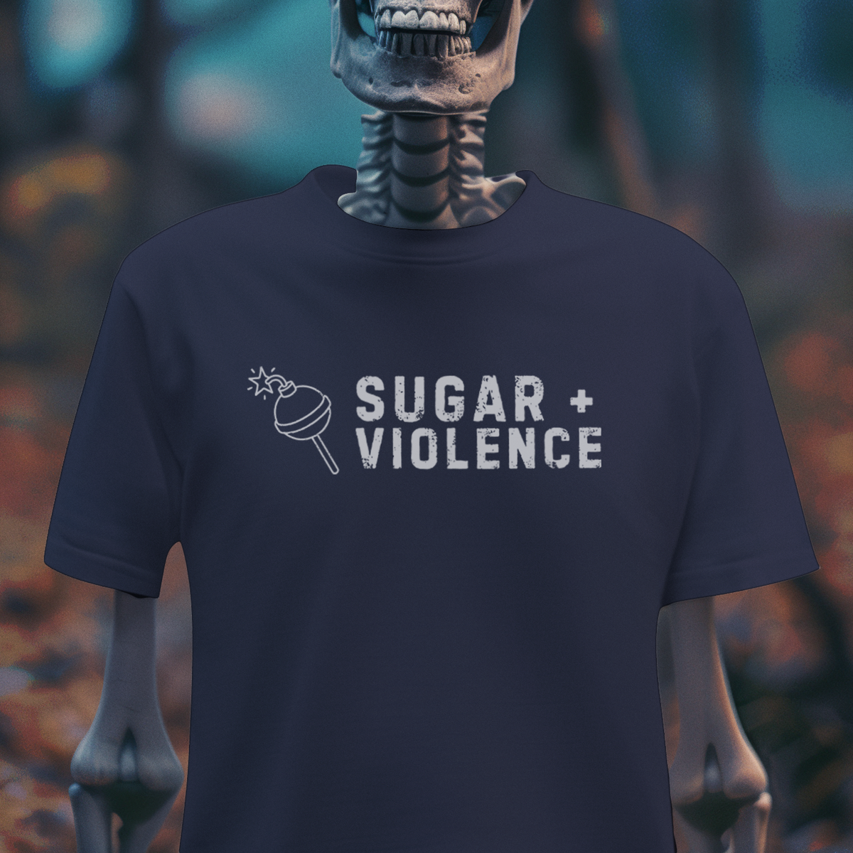 Sugar + Violence Logo Tee – Dark Alt Aesthetic T-Shirt