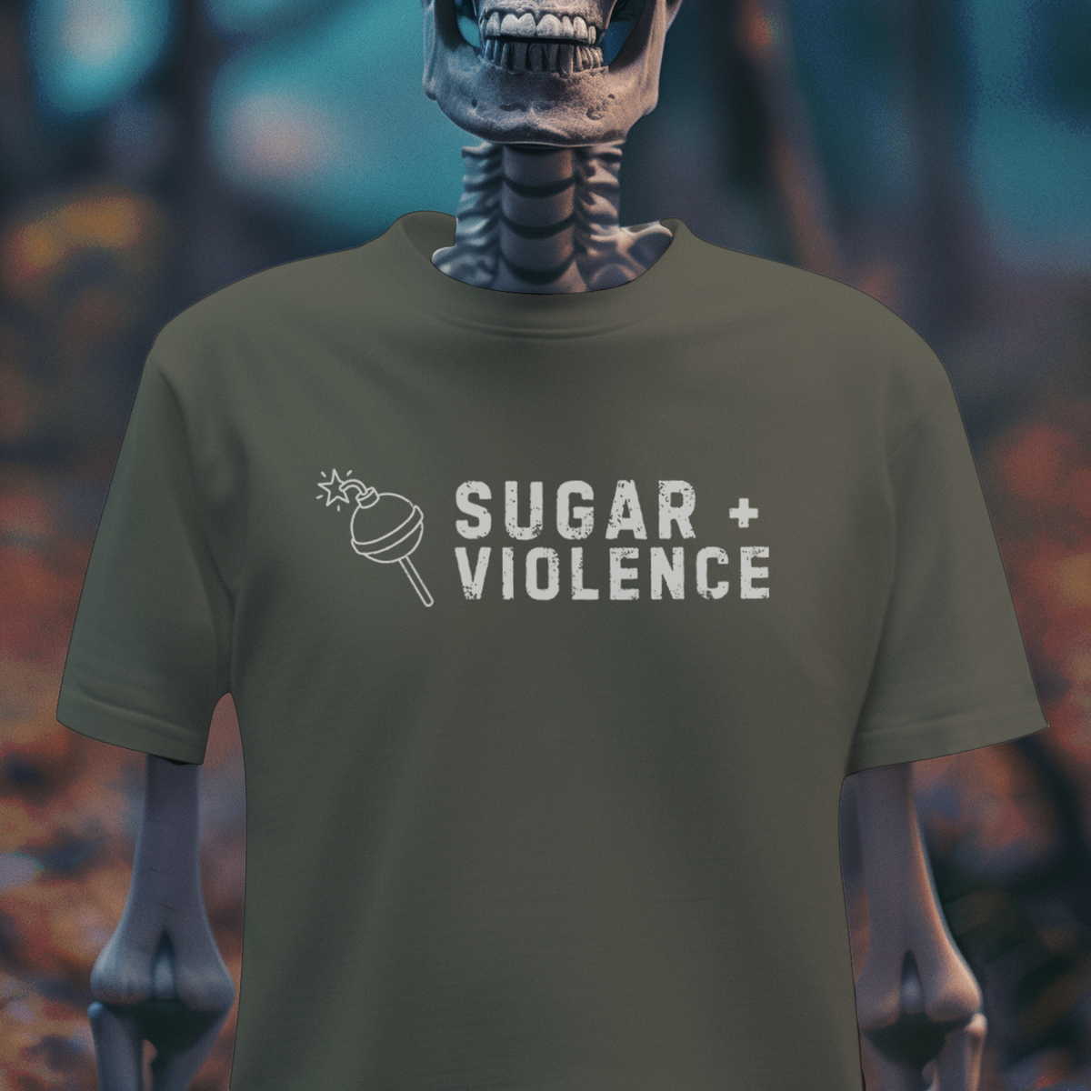 Sugar + Violence Logo Tee – Dark Alt Aesthetic T-Shirt