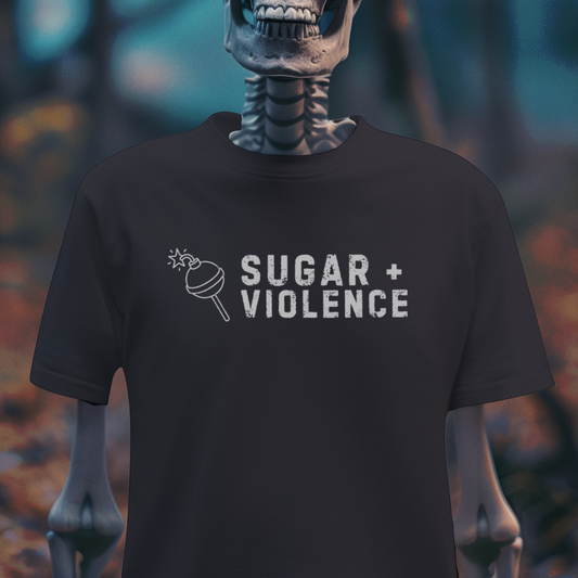 Sugar + Violence Logo Tee – Dark Alt Aesthetic T-Shirt