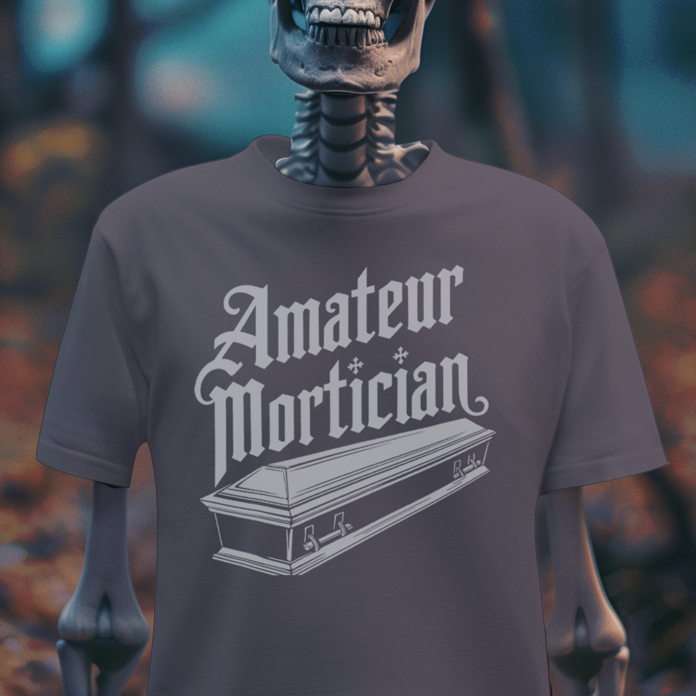 Amateur Mortician – Dark Humor Coffin Graphic Tee