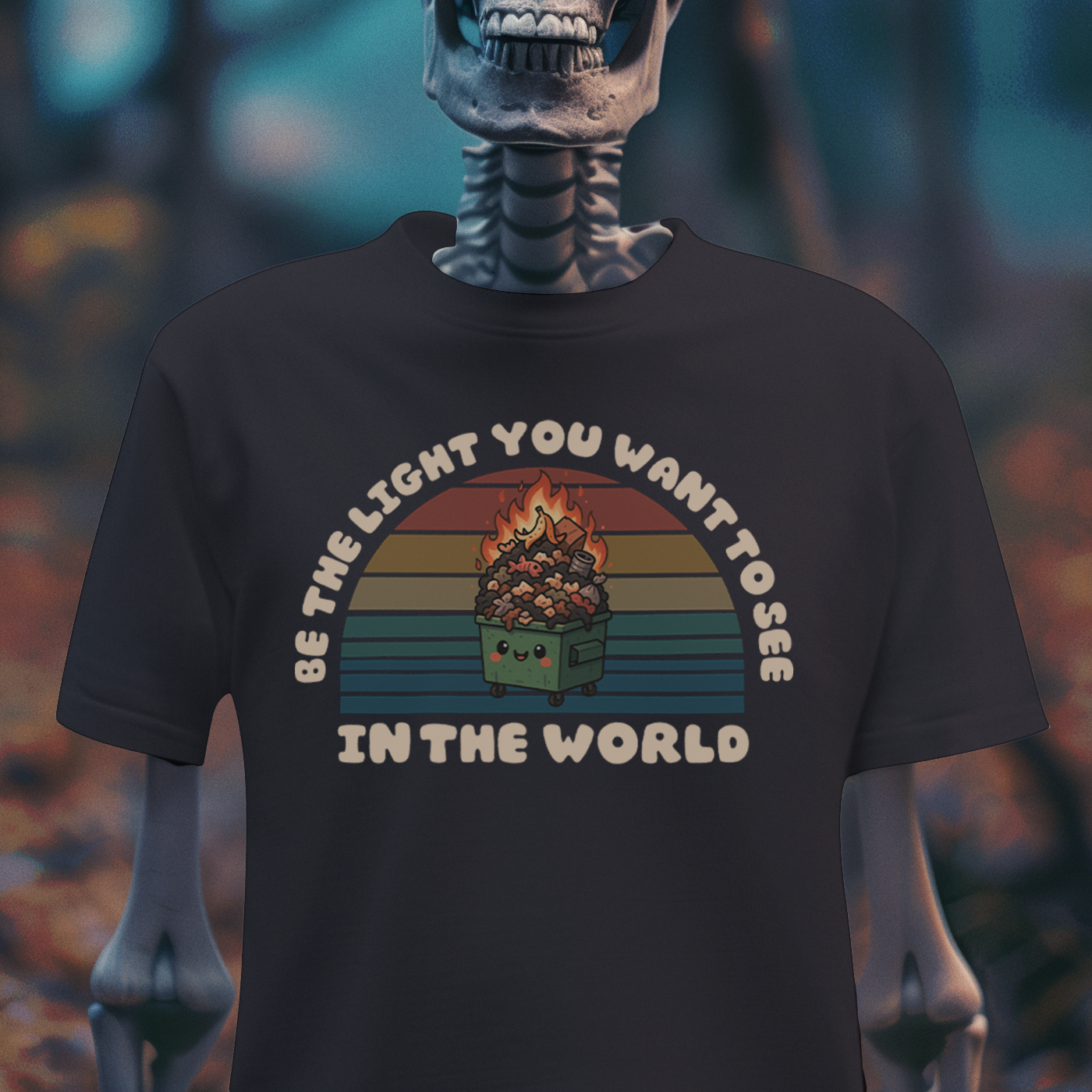 BE THE LIGHT – Dumpster Fire Tee