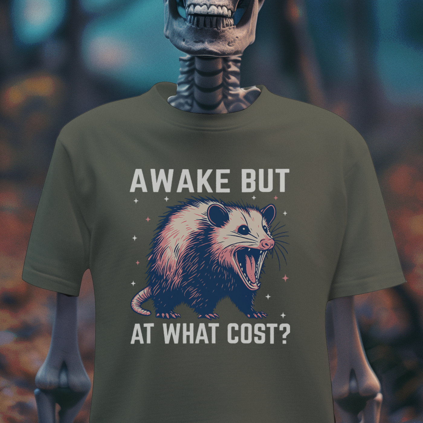 Nightmare-Fueled Opossum Energy Tee