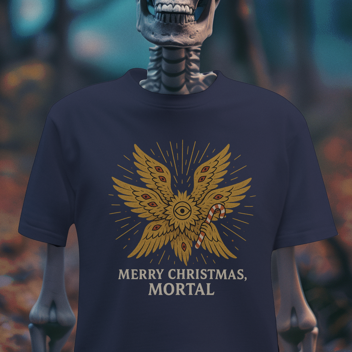 Seraphim Merry Christmas – Gothic Celestial Holiday T-Shirt
