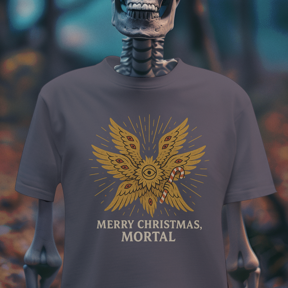 Seraphim Merry Christmas – Gothic Celestial Holiday T-Shirt